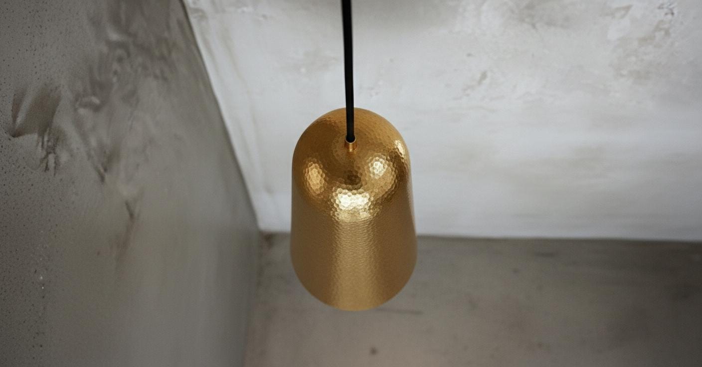 Modern Hammered Brass and Copper Pendant Lamps | Handcrafted Ceiling Lights for Living |Room Dining Area or Kitchen Decor |Rustic Farmhouse