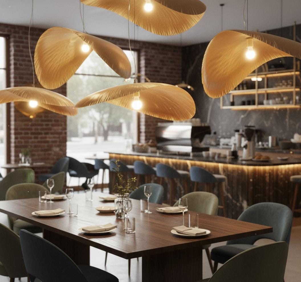 Hammered Brass Pendant Light: Moroccan Gold Leaf Handmade Fixture
