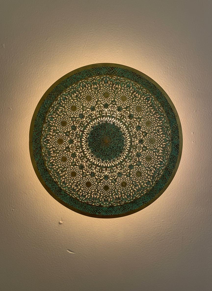 Moroccan Wall Green Patina Copper, Handmade Oxidized Copper Wall Sconce,Moroccan Boho Lighting ,Rustic Moroccan Wall Lamp,Green Patina Light