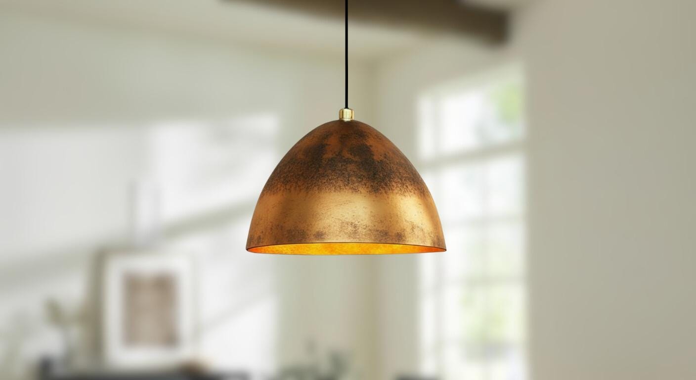Hammered Solid Copper Dome Pendant Light , Handmade Copper  ,  Ceiling Dome Pendant Lamp , Hanging Light