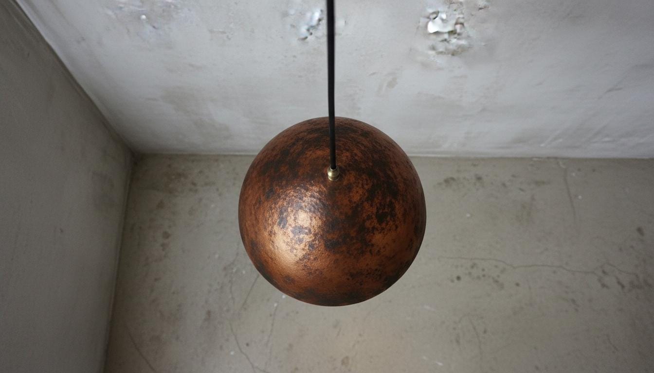 Hammered Copper Dome Pendant Light – Rustic Moroccan Ceiling Lamp