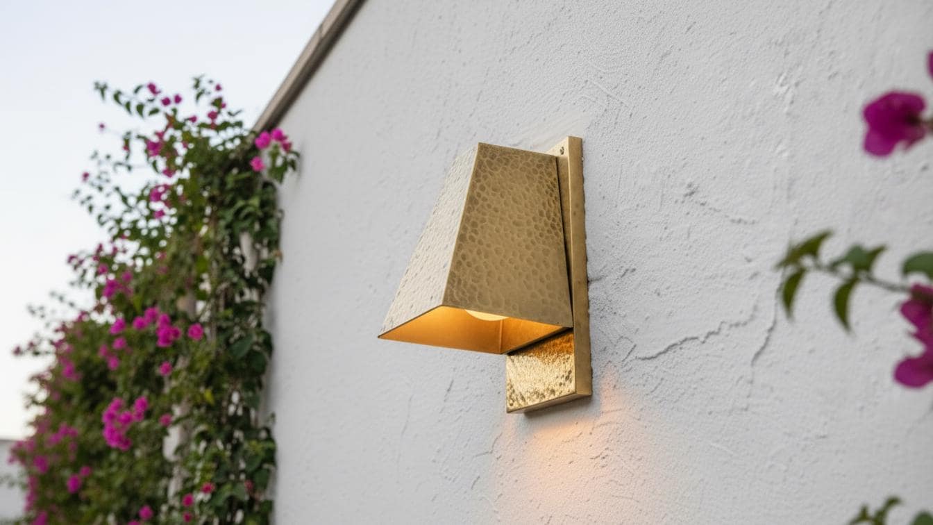 Handmade Hammered Copper Wall Sconce, Moroccan Boho Lighting