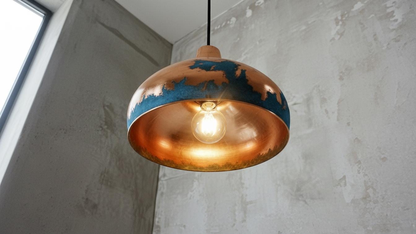 Blue Patina Copper Dome Pendant Light , Rustic Farmhouse Lighting, Hanging Pendant Lighting, Kitchen Island Lighting, Ceiling Light FixtureBlue Patina Copper Dome Pendant Light , Rustic Farmhouse Lighting, Hanging Pendant Lighting, Kitchen Island Lighting, Ceiling Light Fixture