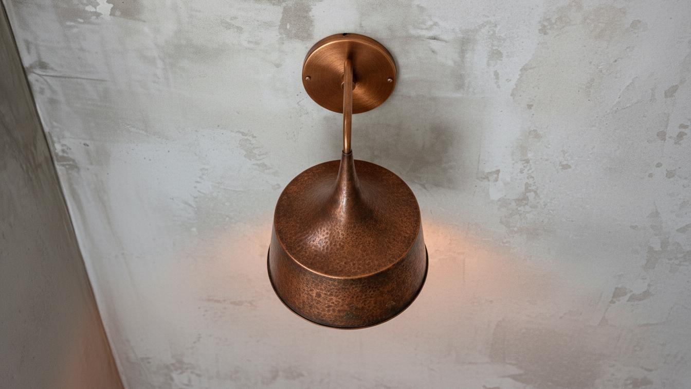 Handcrafted Copper Wall Sconce - Moroccan Boho Lighting