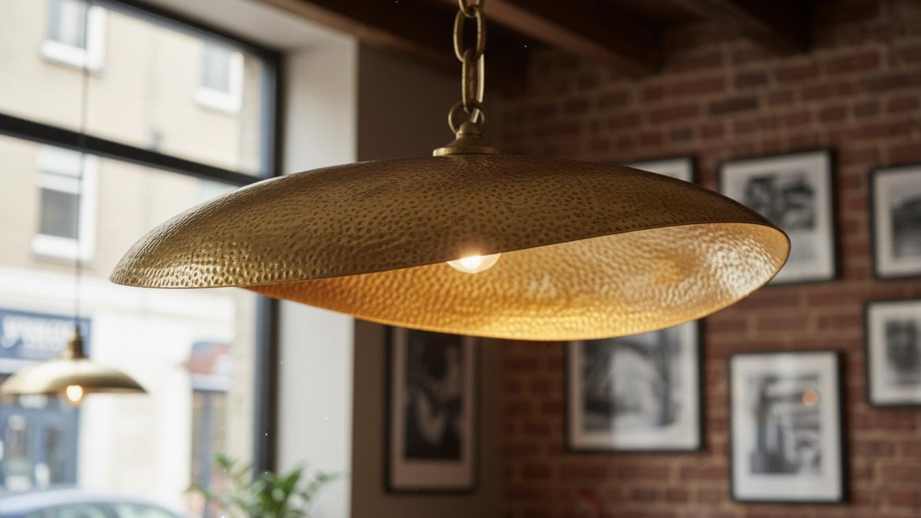 hammered Brass Light Fixture , Gold Leaf Pendant Light , Moroccan pendant fixtures , Island kitchen handmade dome , lamp pendant light