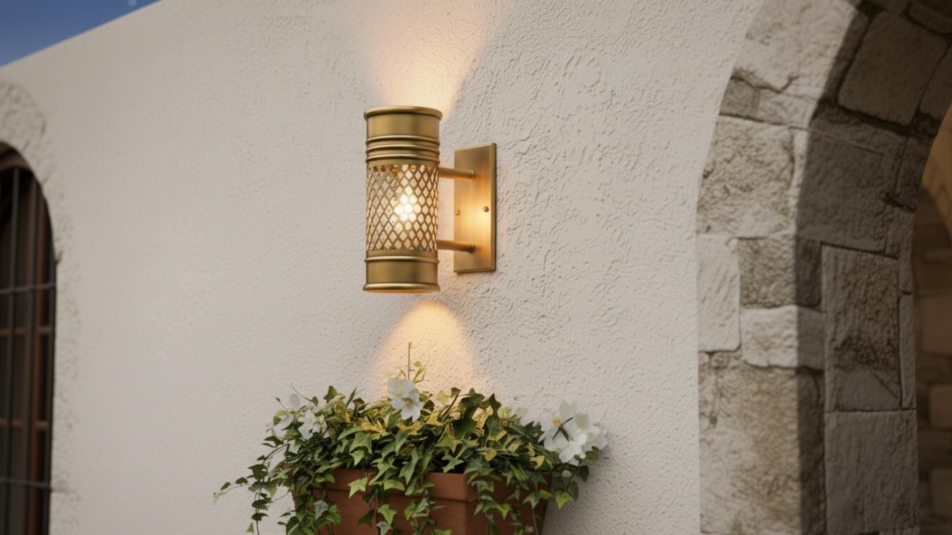 Handmade Brass Wall Sconce, Moroccan Boho Lighting