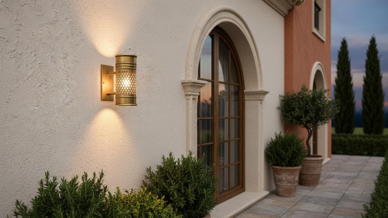 Handmade Brass Wall Sconce, Moroccan Boho Lighting