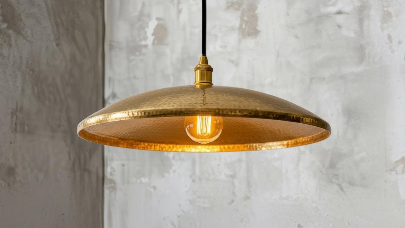 hammered Brass Light Fixture , Gold Leaf Pendant Light , Moroccan pendant fixtures , Island kitchen handmade dome , lamp pendant light