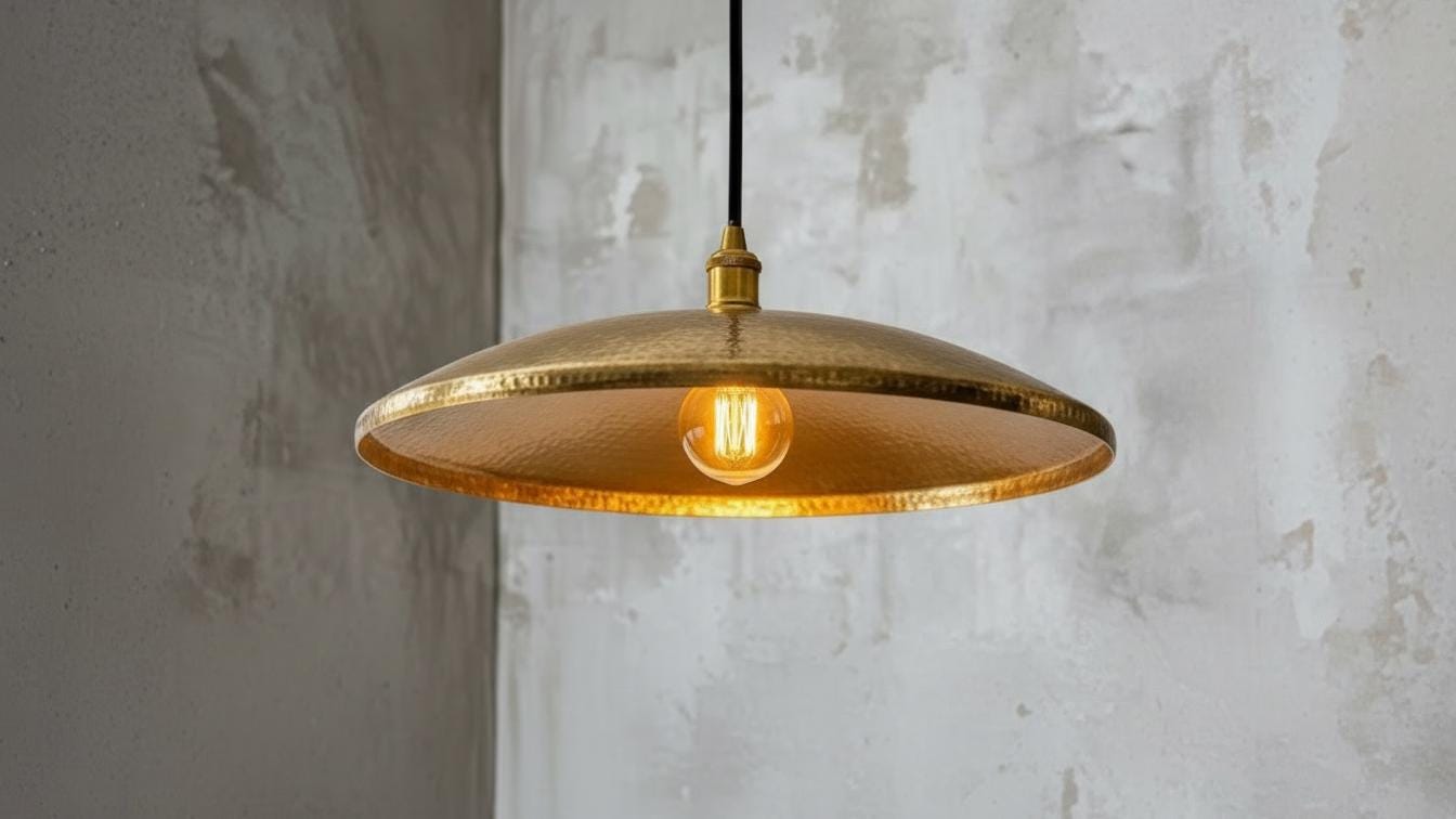 hammered Brass Light Fixture , Gold Leaf Pendant Light , Moroccan pendant fixtures , Island kitchen handmade dome , lamp pendant light