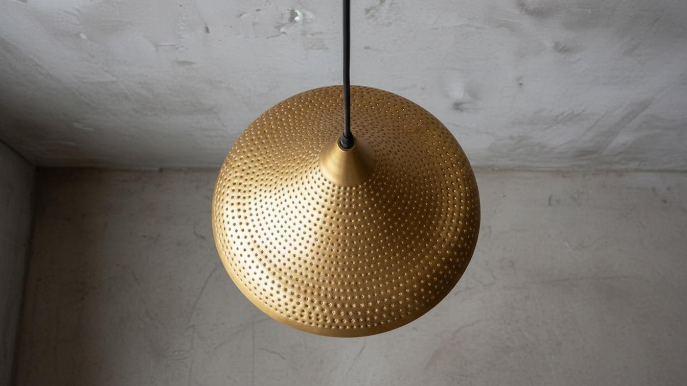 Hammered Brass Light Fixture ,Copper Light Fixture , Moroccan pendant fixtures , Island kitchen handmade dome , lamp pendant light