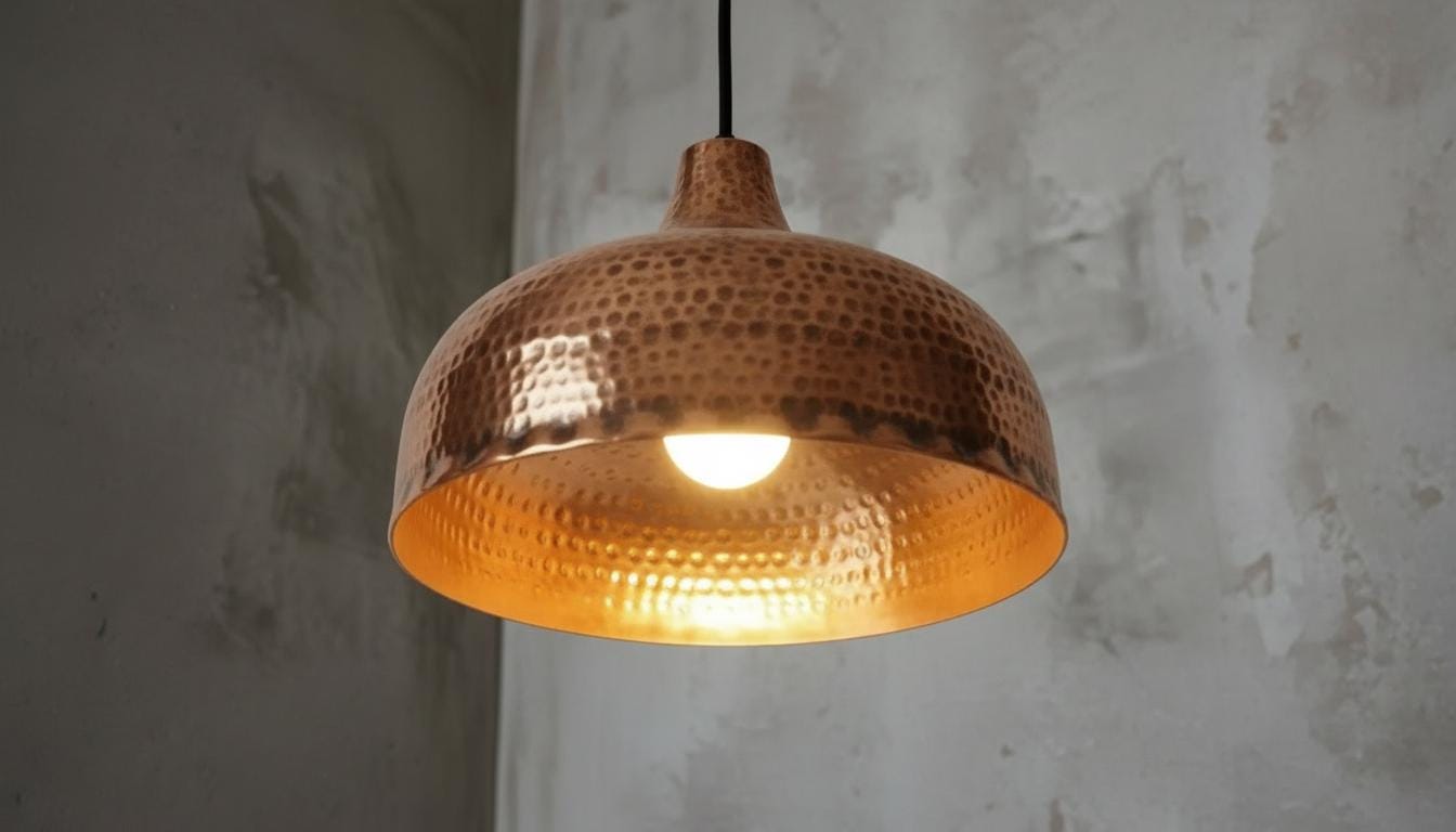 Vintage Copper Dome Pendant Lamp, Ceiling Dome Lamp, Hammerd Dome Pendant Lighting, Moroccan Lighting,Farmhouse Kitchen Ceiling Lamp Fixture