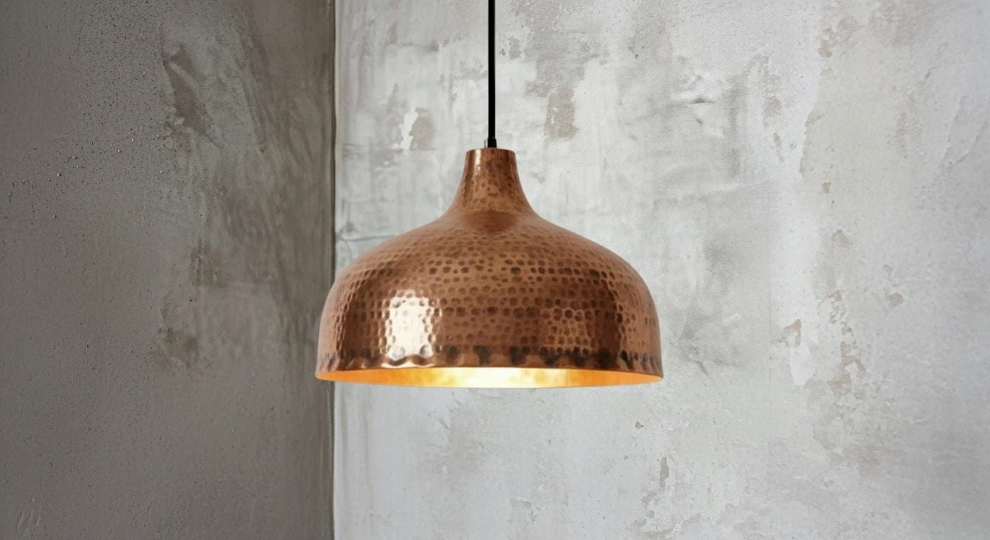 Vintage Copper Dome Pendant Lamp, Ceiling Dome Lamp, Hammerd Dome Pendant Lighting, Moroccan Lighting,Farmhouse Kitchen Ceiling Lamp Fixture