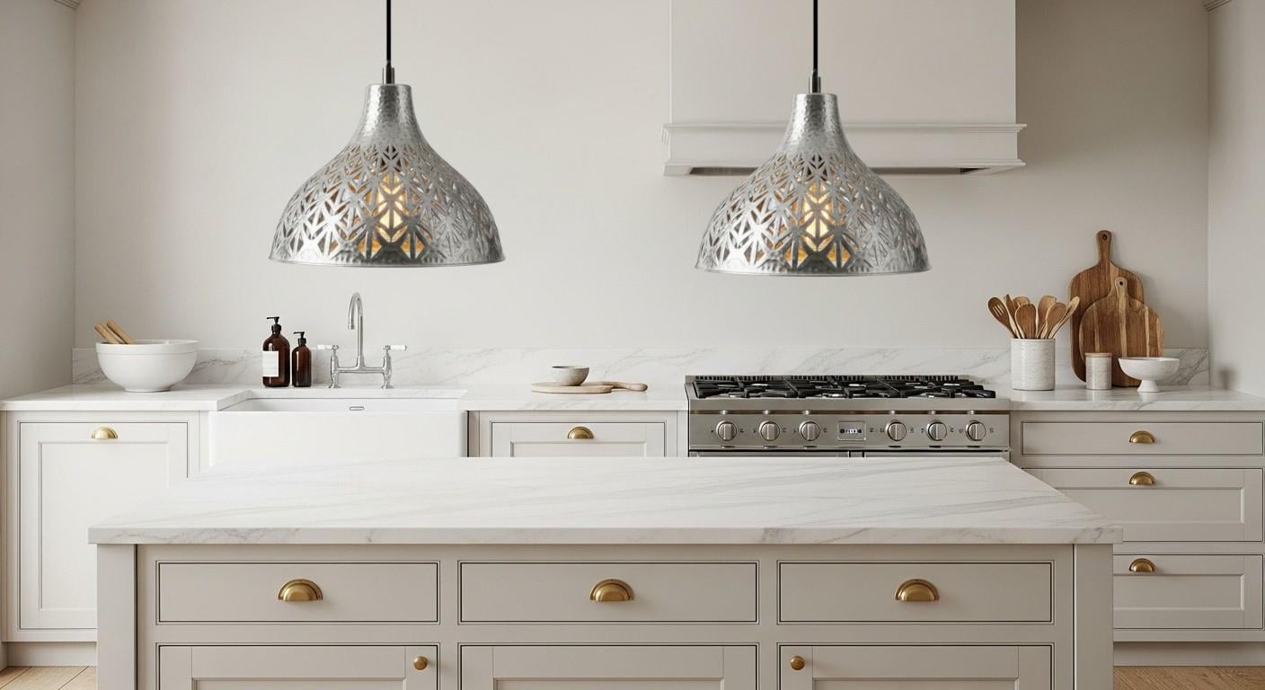 Silver Brass Pendant Lamp, Handmade Brass Dome Pendant Light, Hanging Ceiling Lamp , Dome Lamp ,Moroccan Lamp,Rustic Kitchen Island Lighting