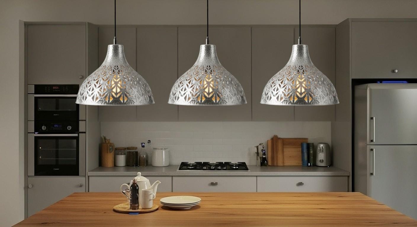 Silver Brass Pendant Lamp, Handmade Brass Dome Pendant Light, Hanging Ceiling Lamp , Dome Lamp ,Moroccan Lamp,Rustic Kitchen Island Lighting