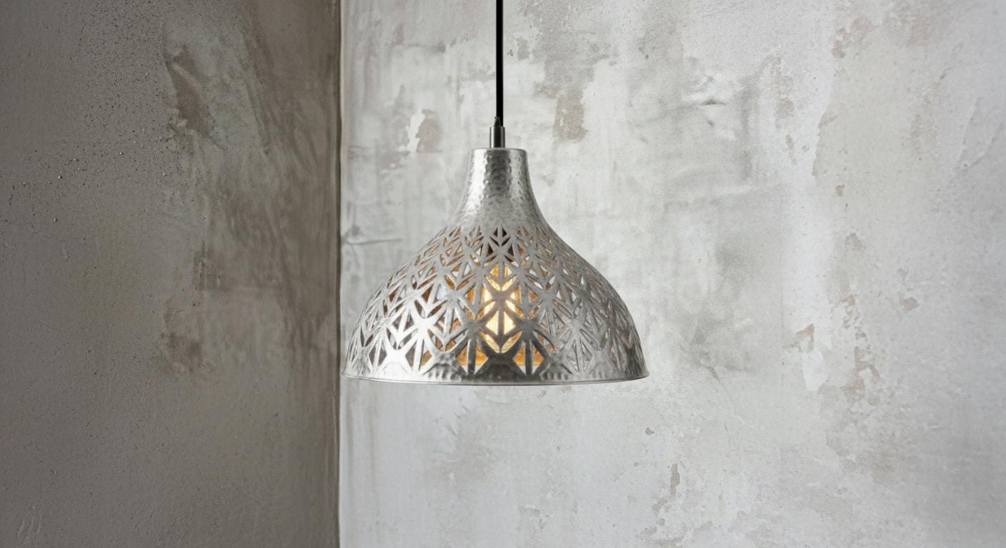 Silver Brass Pendant Lamp, Handmade Brass Dome Pendant Light, Hanging Ceiling Lamp , Dome Lamp ,Moroccan Lamp,Rustic Kitchen Island Lighting