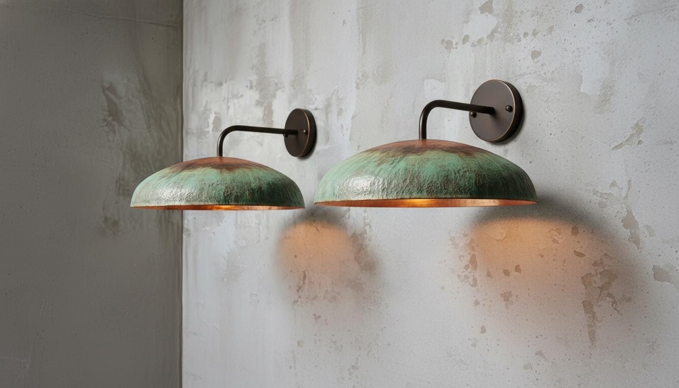 oxidized copper light

copper wall sconce

green patina lamp

patina wall sconce

moroccan wall lamp

handmade wall light

rustic wall lighting

farmhouse wall sconce

dome wall lamp

copper wall light

boho wall sconce

vintage wall lamp

artisan wall sconce